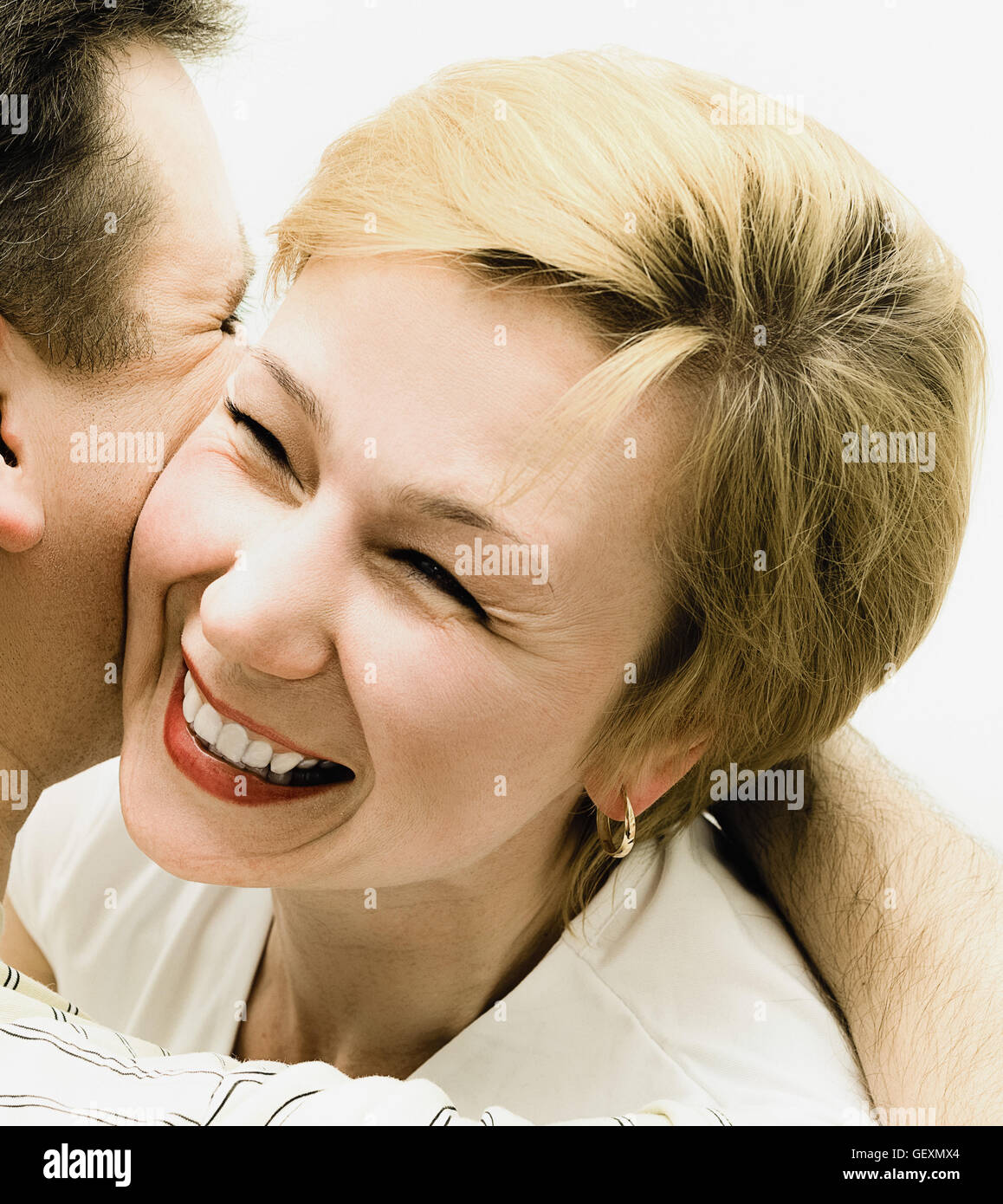 L uomo e la donna. Ritratto di un amorevole coppia eterosessuale close-up Foto Stock