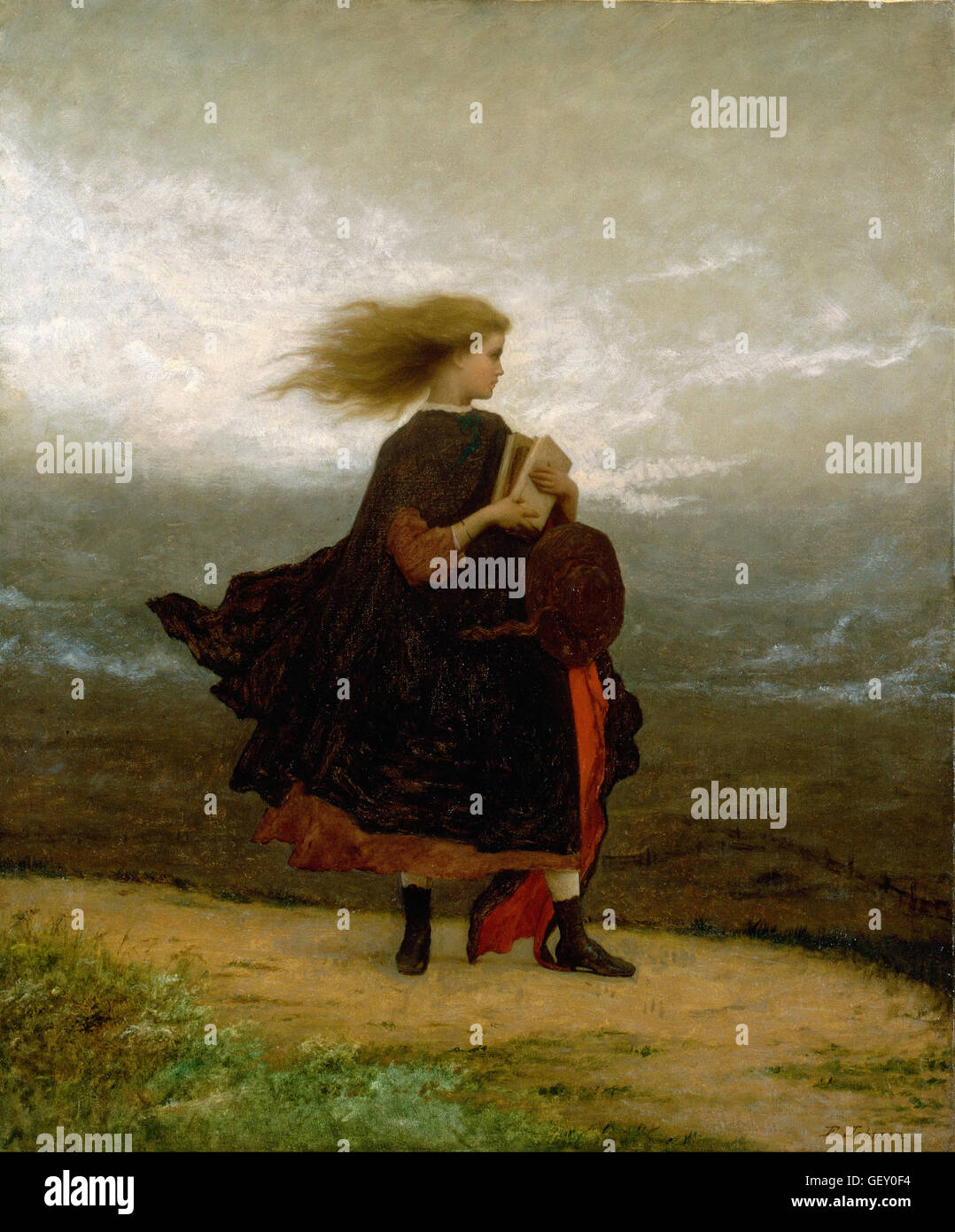 Eastman Johnson - La ragazza che ho lasciato dietro di me Foto Stock