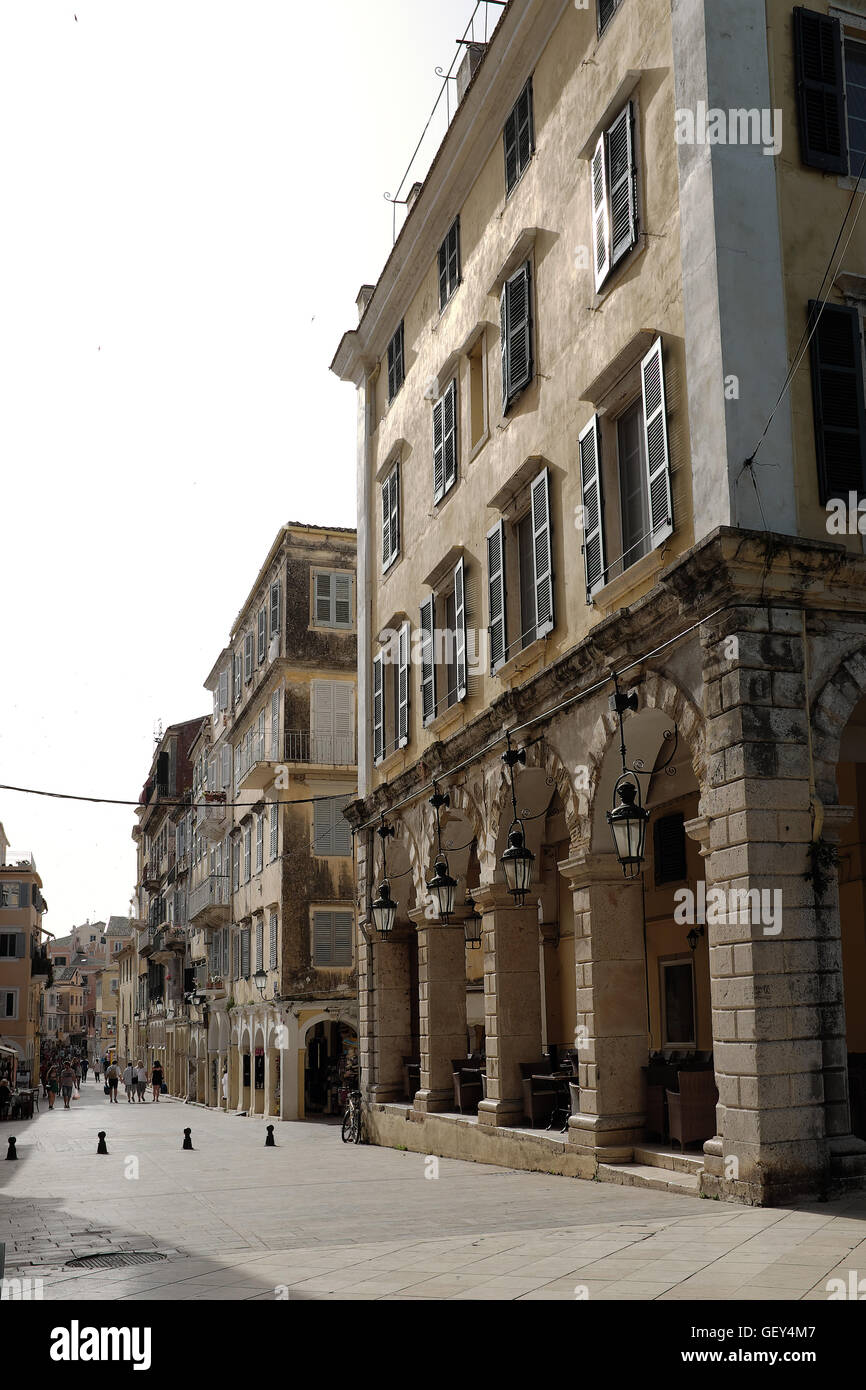 Corfu' centro storico, città di Corfù, Sito Patrimonio Mondiale dell'Unesco, Corfu, Isole Ionie, Grecia Foto Stock