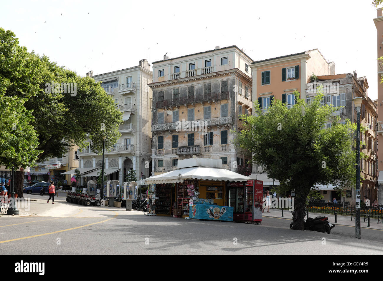 Corfu' centro storico, città di Corfù, Sito Patrimonio Mondiale dell'Unesco, Corfu, Isole Ionie, Grecia Foto Stock