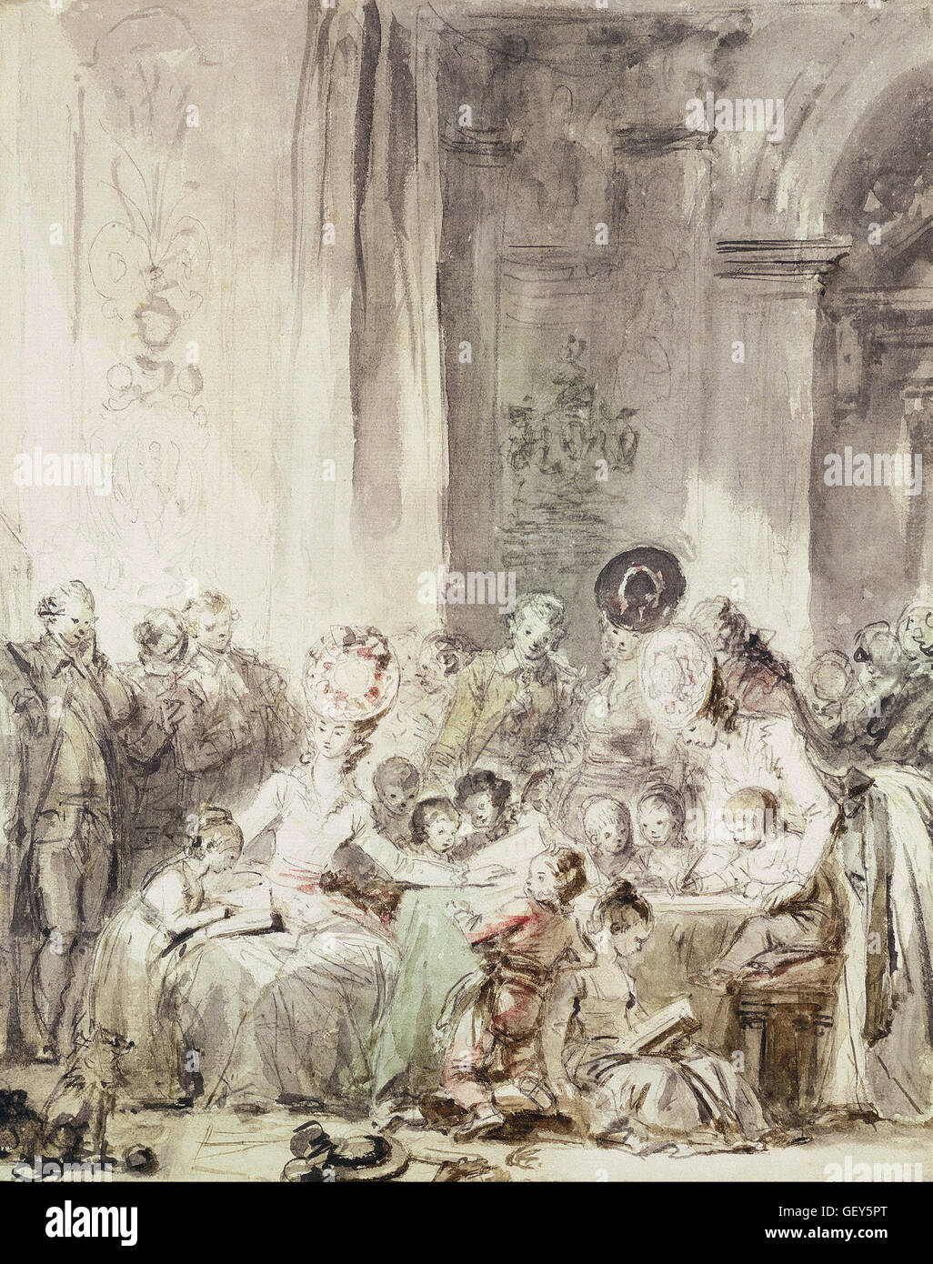 Jean-Honoré Fragonard - La concorrenza Foto Stock