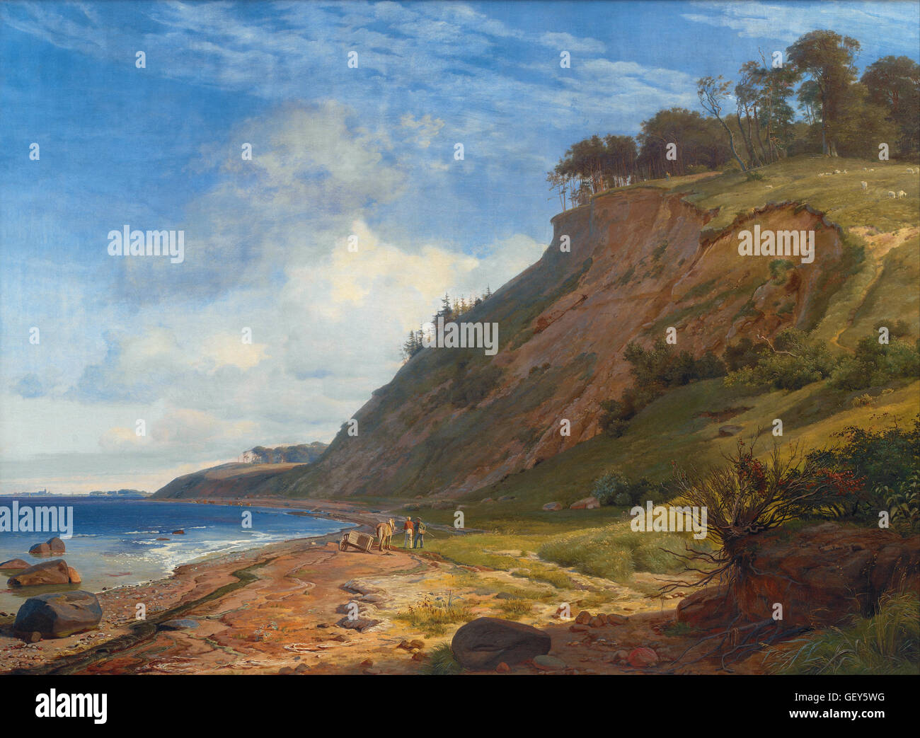 Johan Thomas Lundbye - una costa danese. Vista da Kitnaes sul fiordo di Roskilde. Zelanda Foto Stock