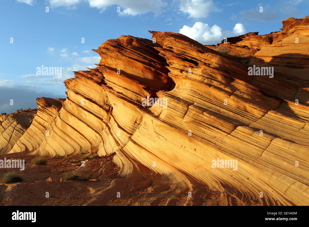 Geografia / viaggi, USA, Arizona, la Grande Muraglia, formazione di arenaria, fori per l'acqua Canyon, riserva Navajo, pagina, Foto Stock