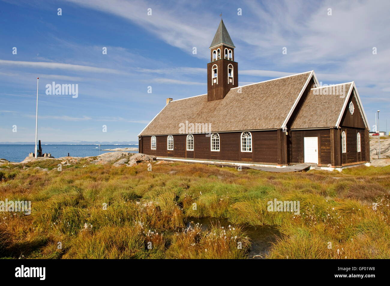 Geografia / viaggi, Groenlandia, west coast, Ilulissat, chiesa, Foto Stock