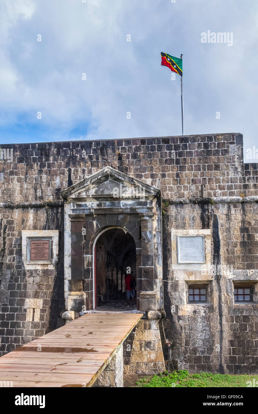 Vecchia Fortezza britannica a Brimstone Hill St Kitts West Indies Foto Stock
