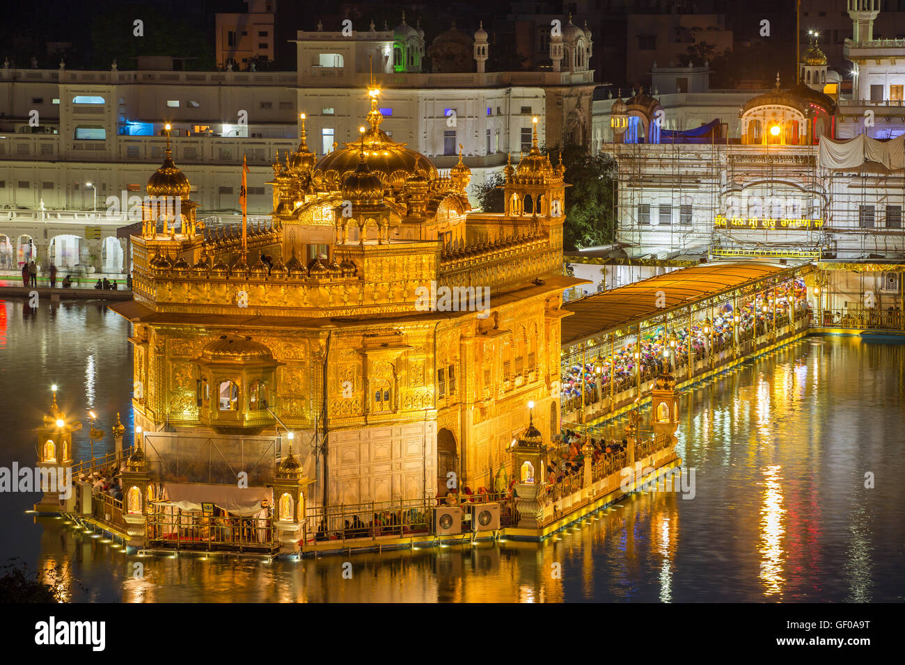 Tempio d'oro (Harmandir Sahib) di Amritsar Punjab, India Foto Stock