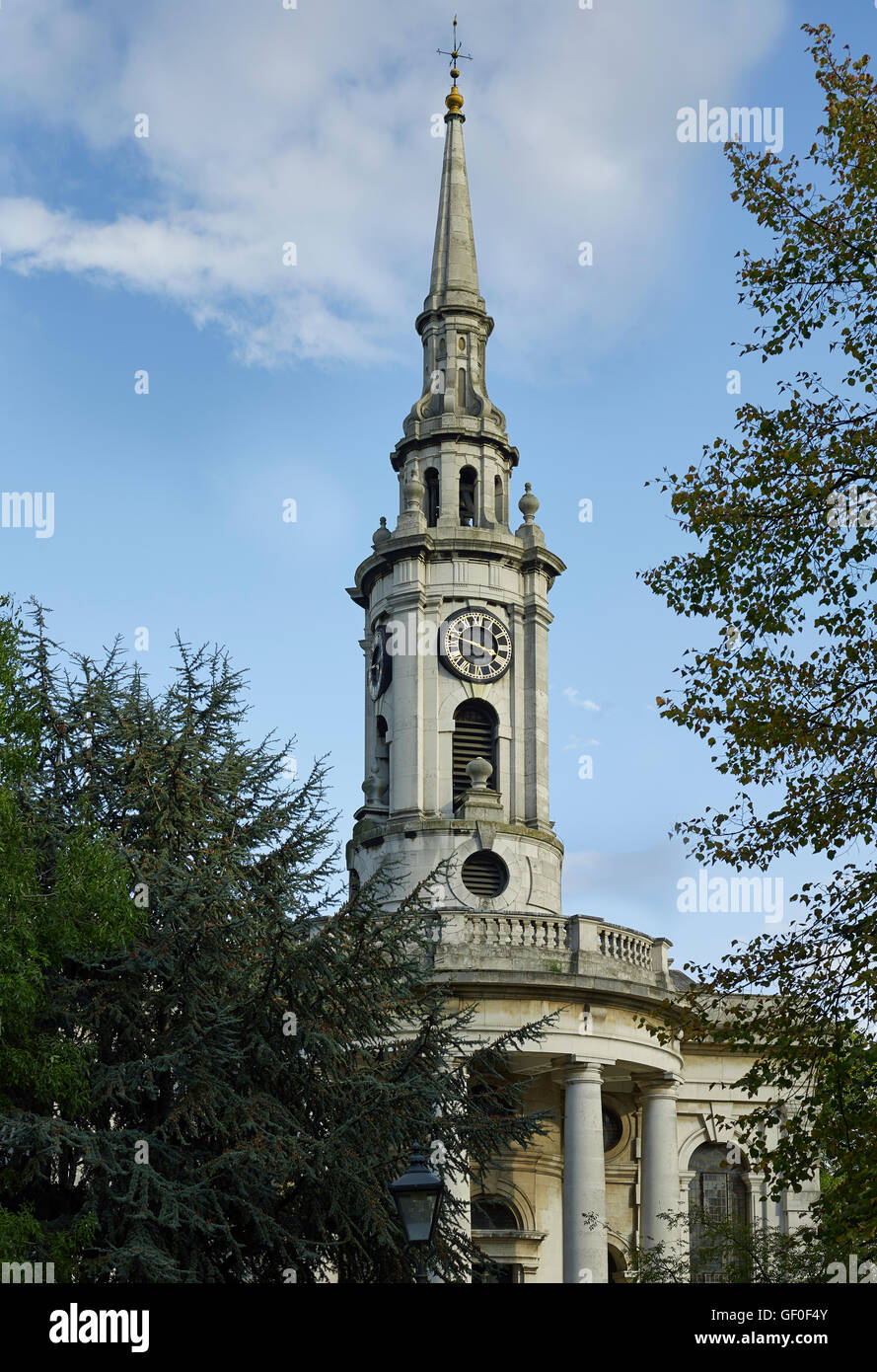 San Paolo Deptford Londra, torre da ovest; da Thomas Archer tra 1712 e 1730 Foto Stock