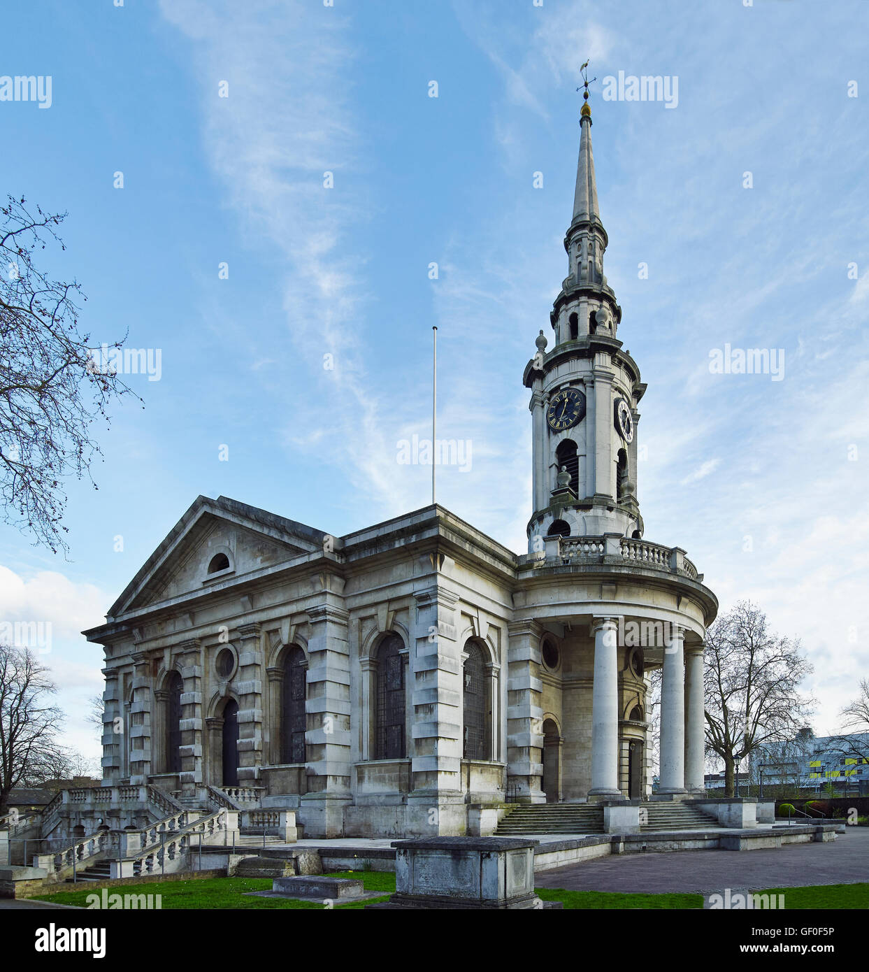 San Paolo Deptford Londra, esterno da nord-ovest; da Thomas Archer tra 1712 e 1730 Foto Stock