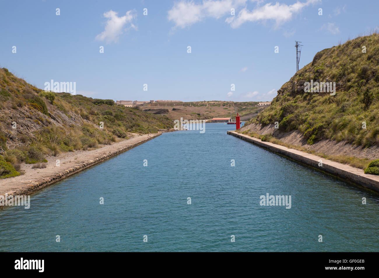 Vedute del Porto di Mahon Foto Stock