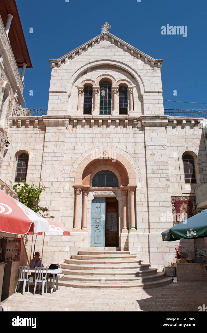Gerusalemme: la Madonna Addolorata chiesa, una Chiesa Armena Cattolica sulla Via Dolorosa Foto Stock