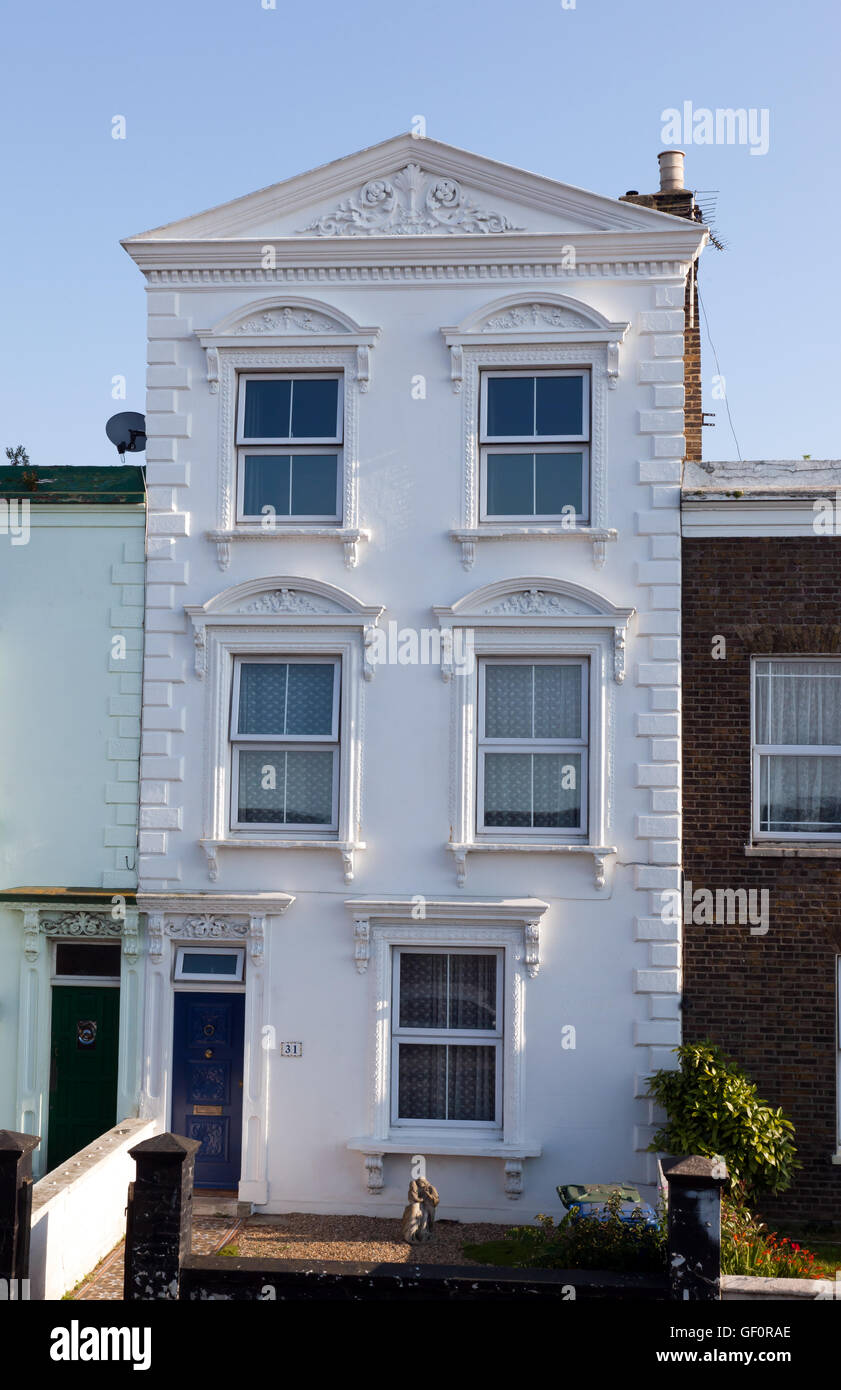 Alto periodo sottile house 31 Marine Parade, Sheerness Kent Foto Stock