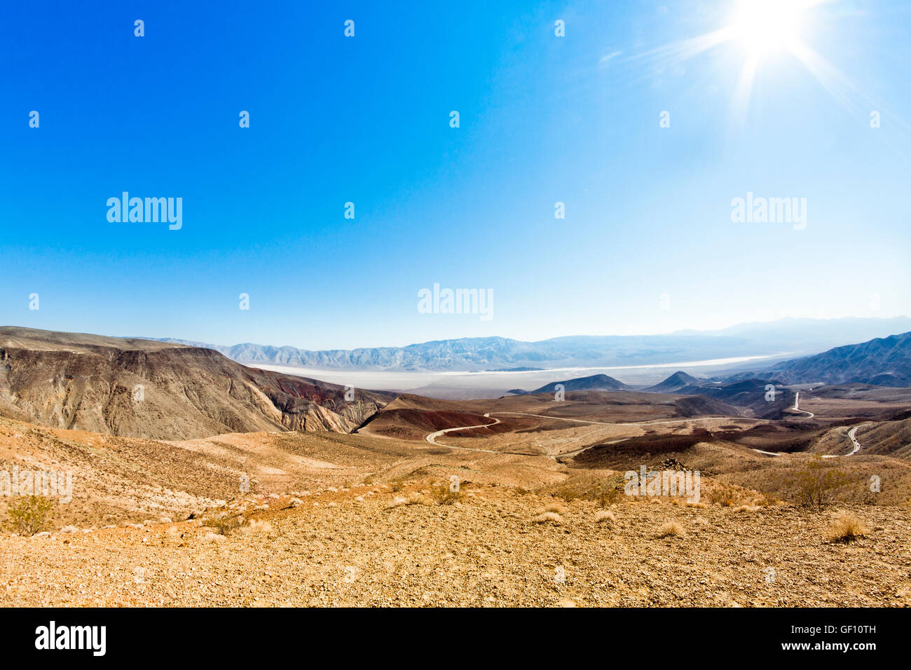 Vista sulla valle della morte, STATI UNITI D'AMERICA Foto Stock