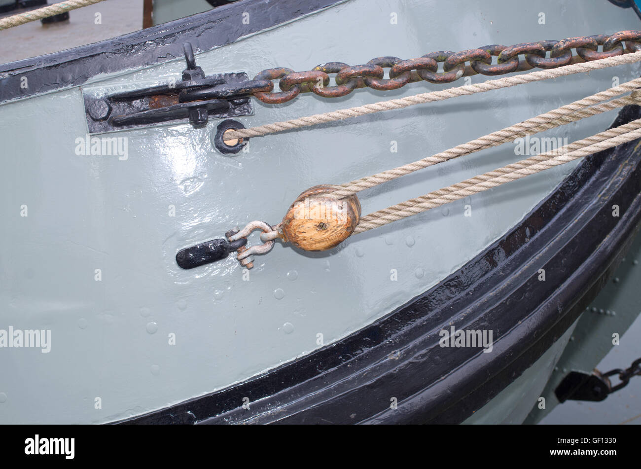 Close up dettaglio delle navi rig Foto Stock