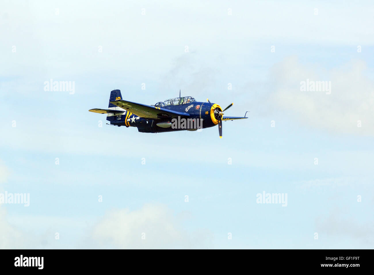 Grumman TBM-3R Avenger a RAF Duxford,Flying Legends Foto Stock