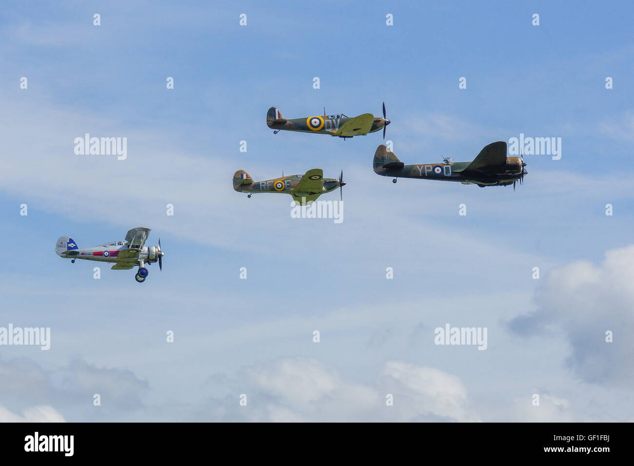 RAF aerei al focolaio di WW2 Foto Stock