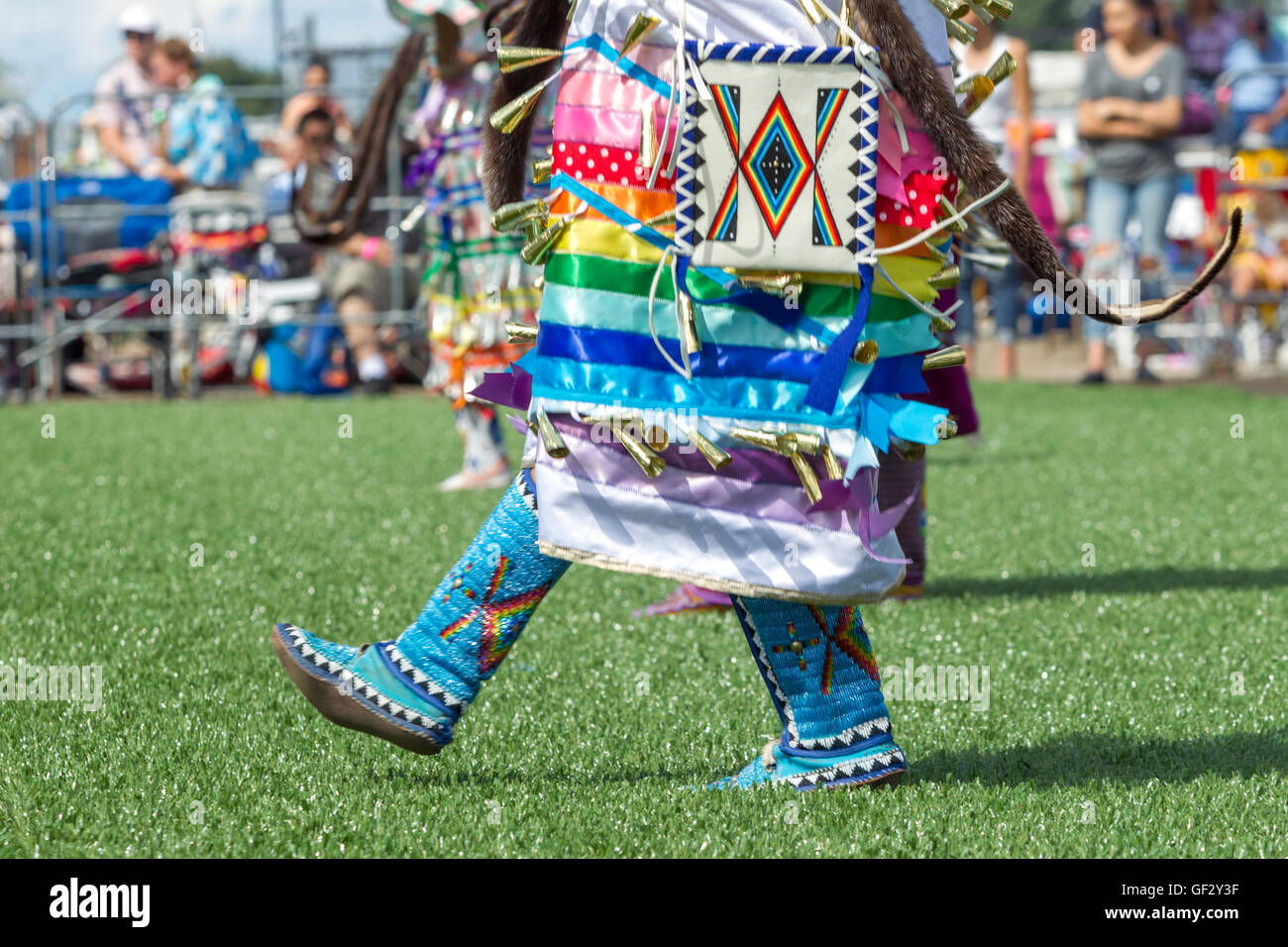 Parte inferiore della Native American abito. Foto Stock