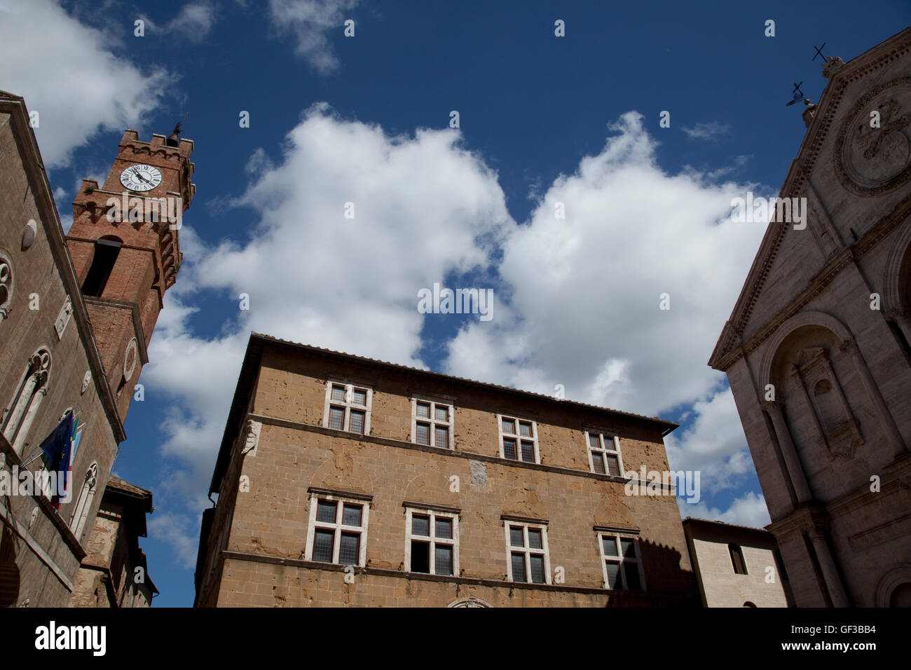 Il Palazzo Piccolomini di Pienza, Italia. Foto Stock