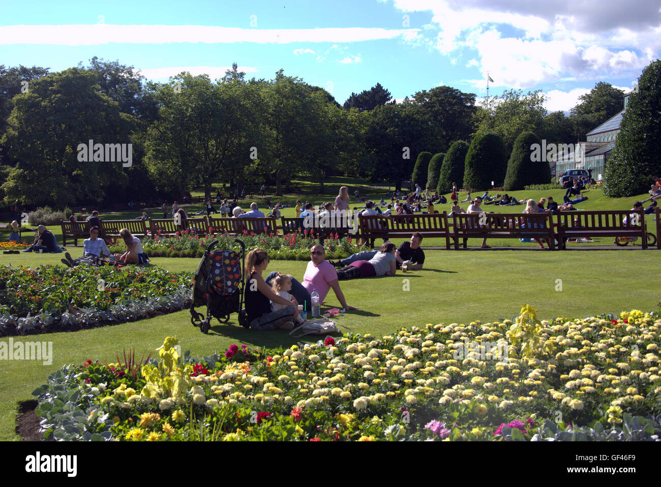 Botanic Gardens Situato in un parco nel west end di Glasgow Foto Stock