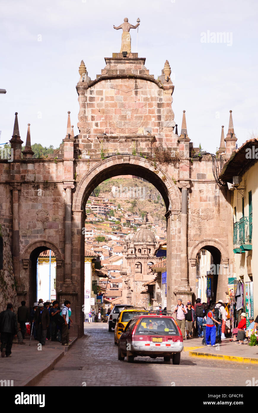 La Santa Clara cancello di Cuzco Foto Stock