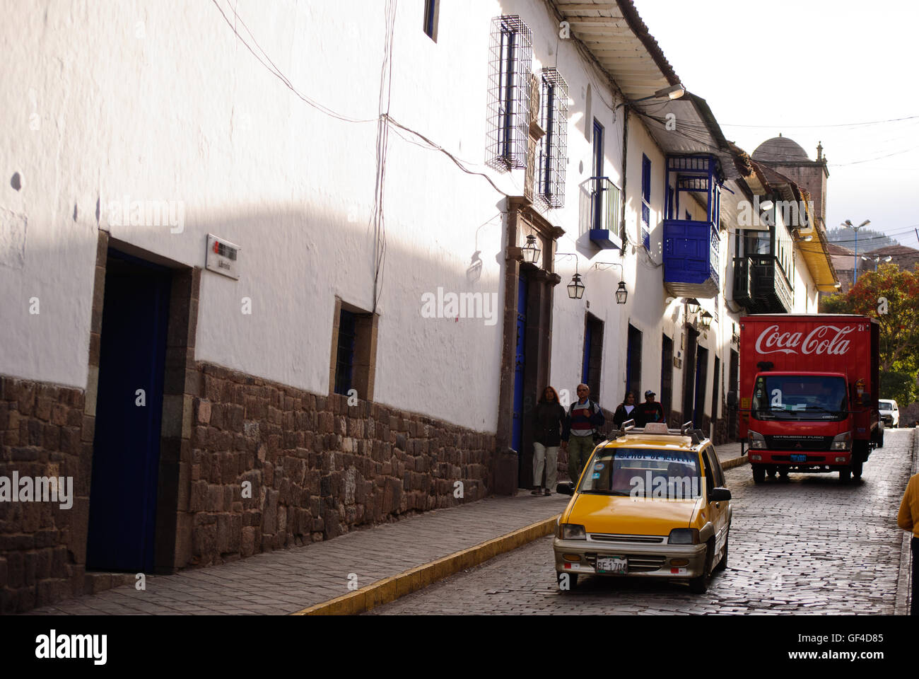 Una strada a Cuzco Foto Stock