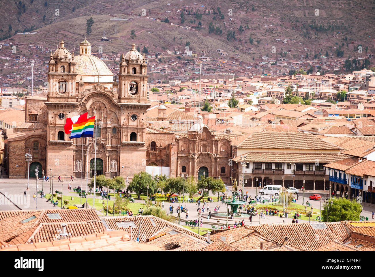 La piazza principale di Plaza de Armas, Cuzco Foto Stock