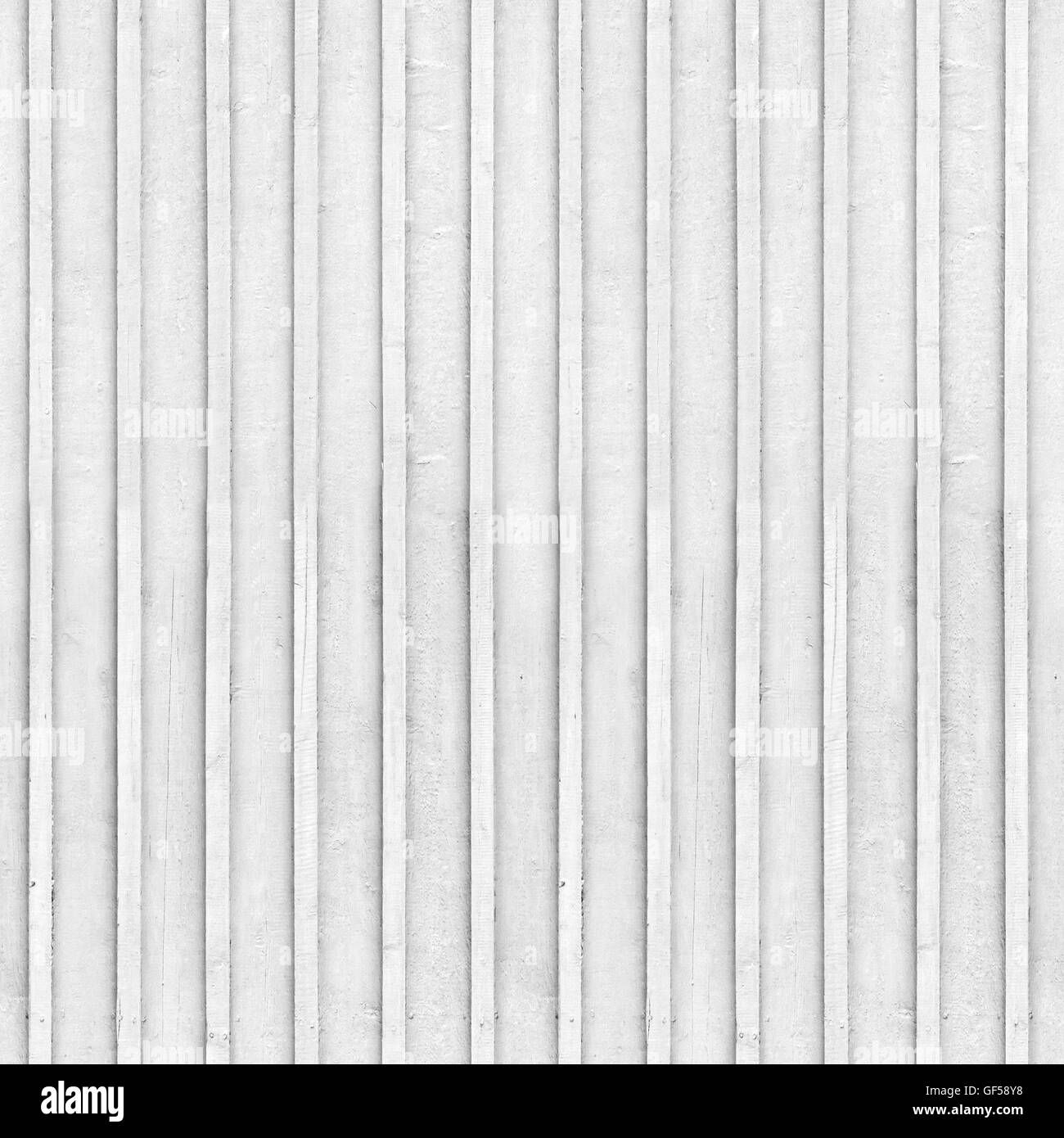 White ruvida parete in legno. Square seamless foto di sfondo texture Foto Stock