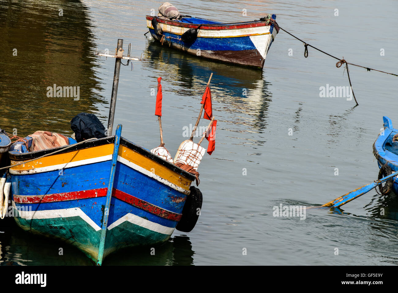 Barca sul fiume di Rabat Foto Stock