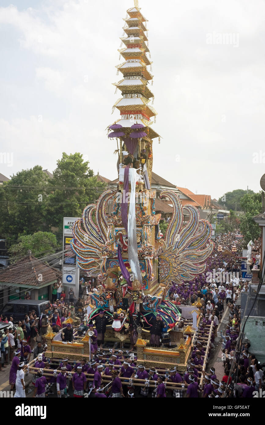 Cerimonia di cremazione in Ubud-Bali Foto Stock