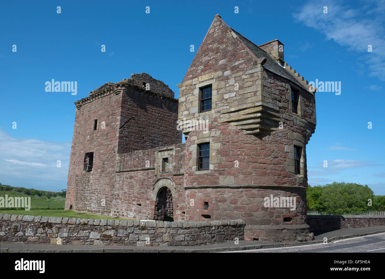 Burleigh Castello una volta che la casa della dinastia Balfour pianificato monumento antico vicino Milnathort Perthshire Scozia. SCO 10,976. Foto Stock