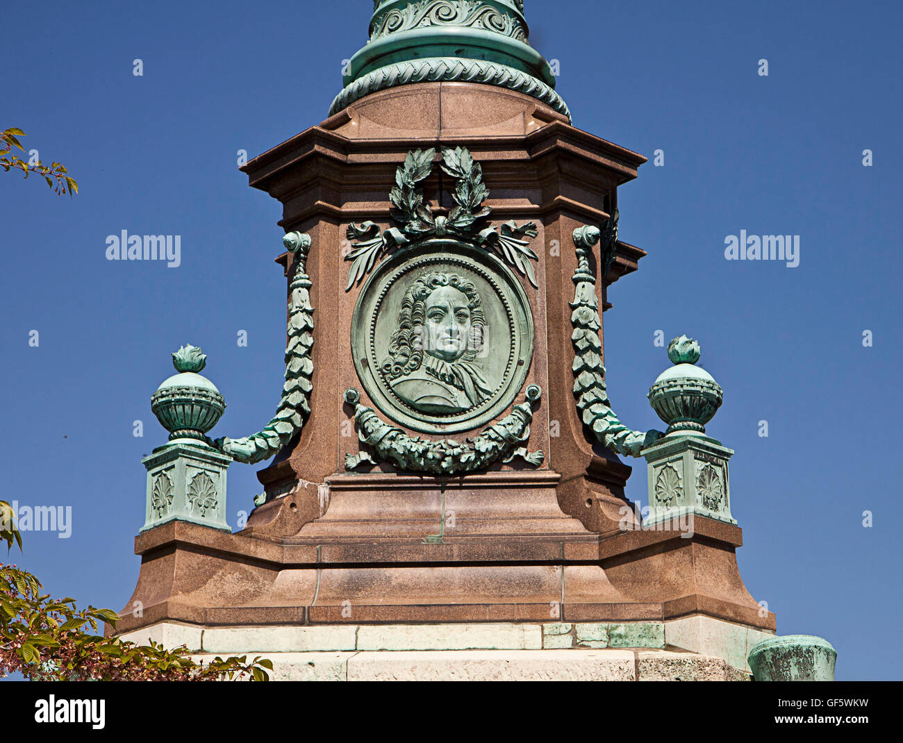 Ivar Huitfeldt colonna da 1886 a Langelinie a Copenhagen, Danimarca Foto Stock
