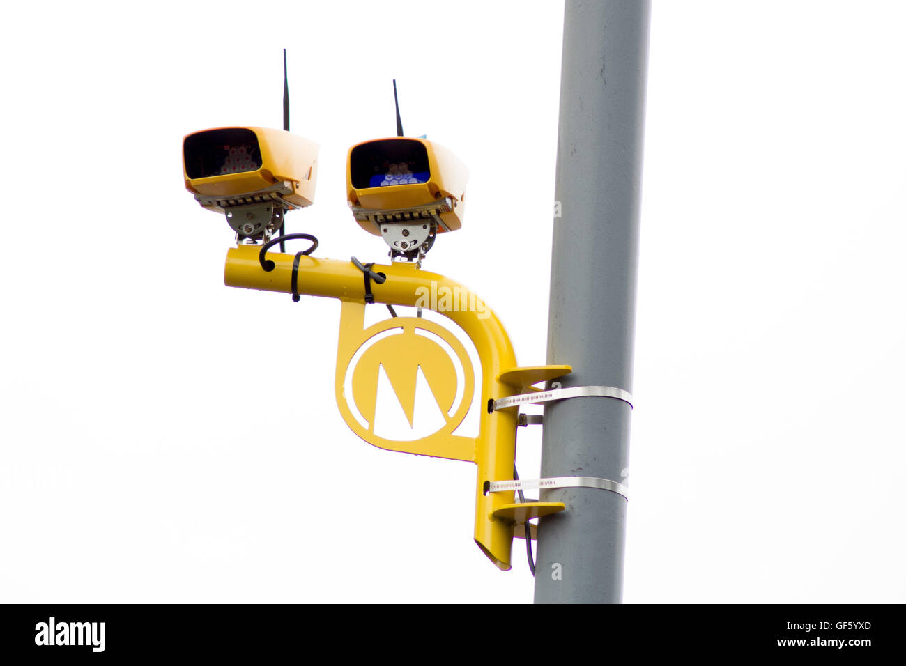 Velocità media delle telecamere di esecuzione (ASE) introdotto sulla A4540 nuovo John Street, Newtown, Birmingham nel mese di agosto 2016. Foto Stock