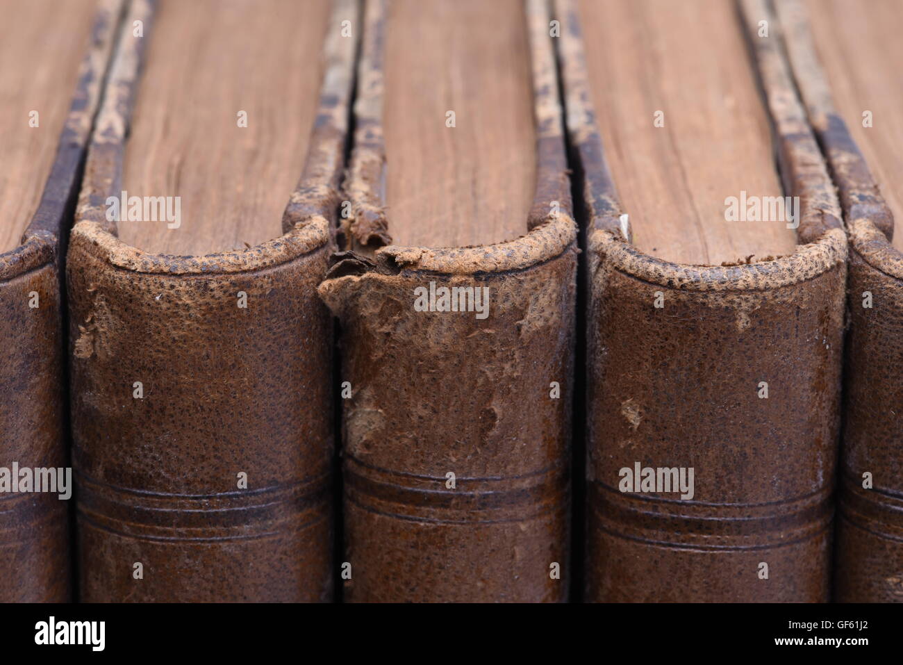 Gruppo di vecchi libri antichi Foto Stock