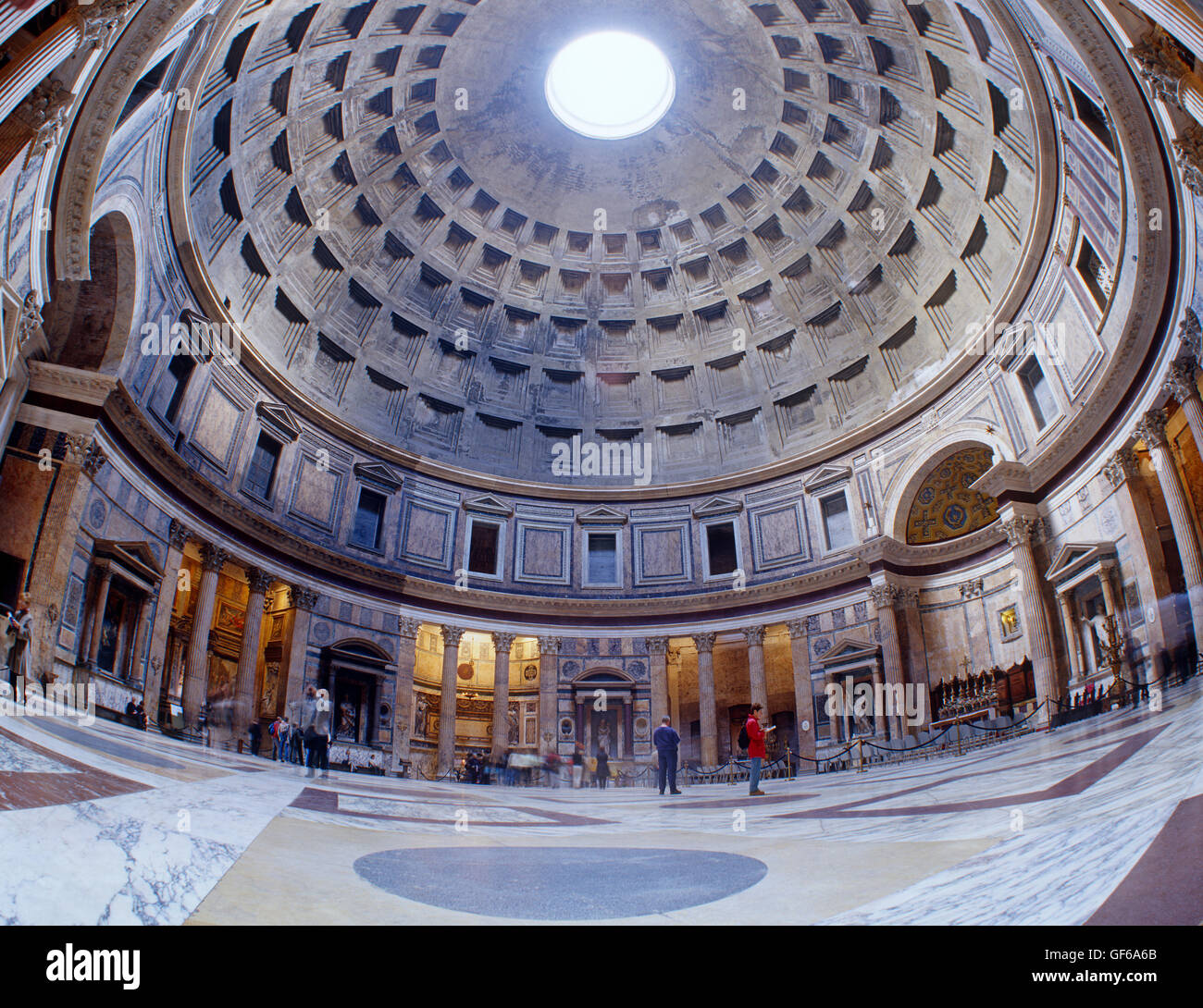 Interno del Pantheon di Roma, Italia Foto Stock