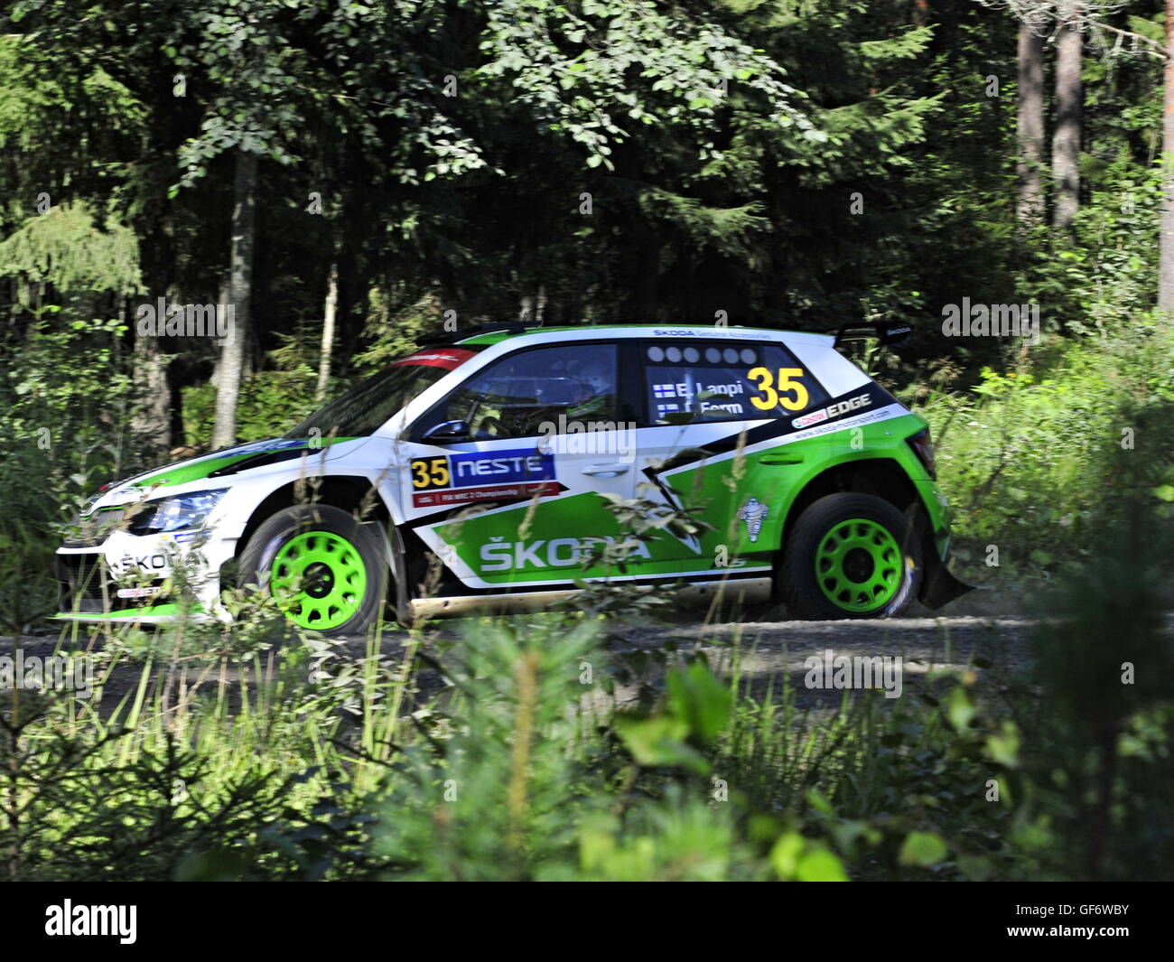 Rally di Finlandia 2016, Esapekka Lappi, Janne Ferm, Skoda Fabia R5 Foto Stock