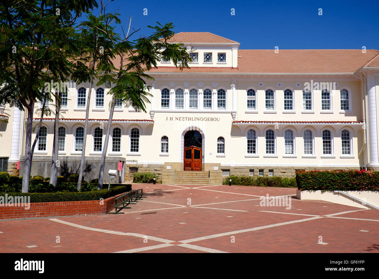 J. H. Neethling edificio per scienze agricole sul campus della Stellenbosch University, Sud Africa Foto Stock
