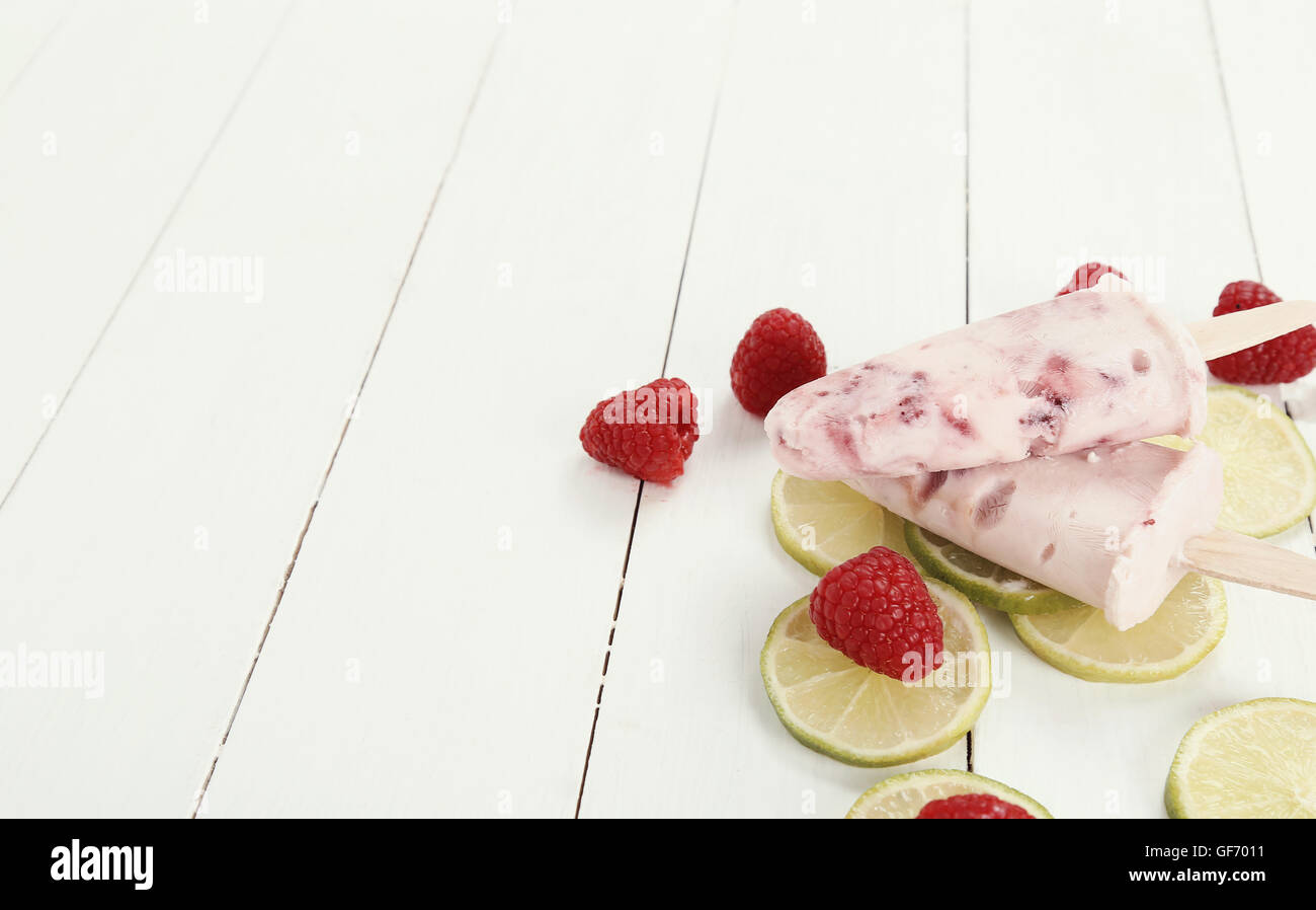 Ghiaccioli di yogurt Foto Stock
