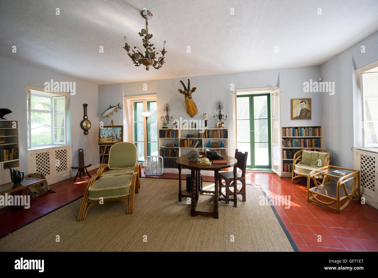 KEY WEST, FLORIDA, Stati Uniti d'America - 03 Maggio 2016: camera dove Ernest Hemingway ha lavorato nella casa di Hemingway a Key West in Florida. Foto Stock