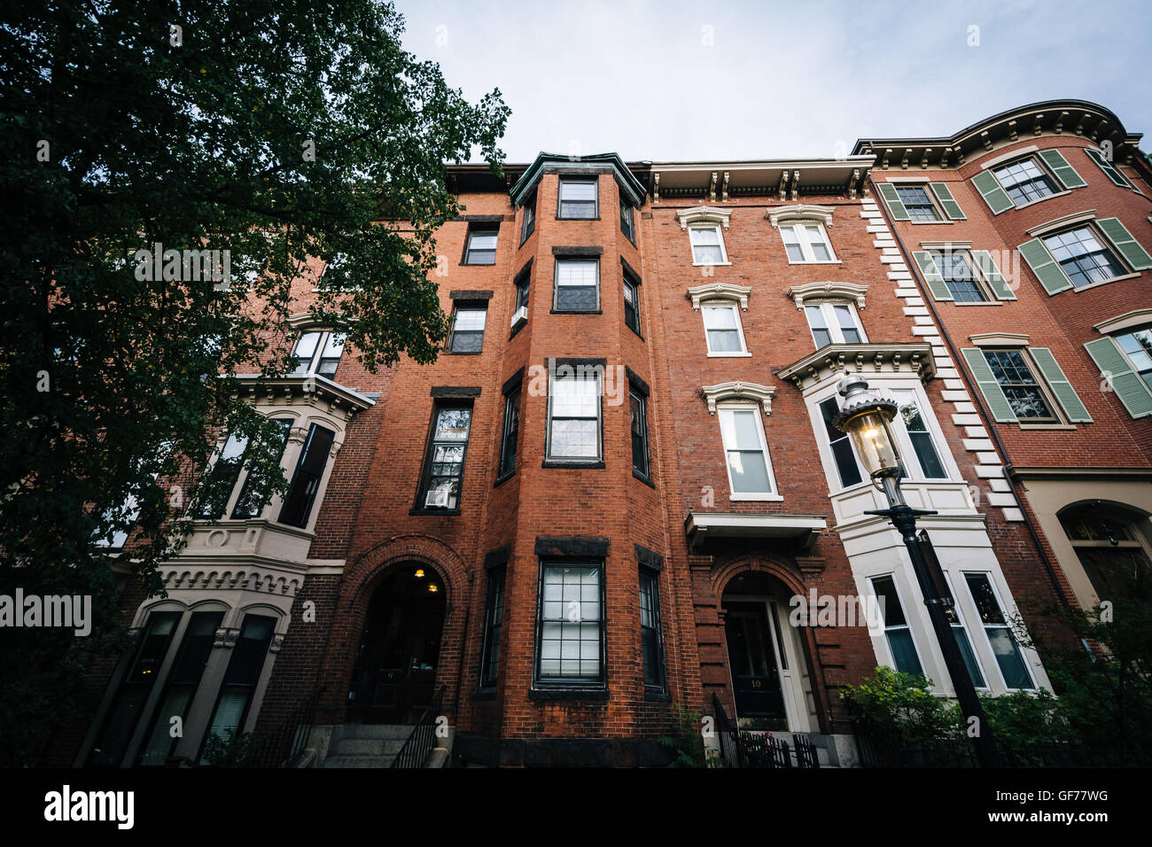 Le case di Bunker Hill, Charlestown, Boston, Massachusetts. Foto Stock