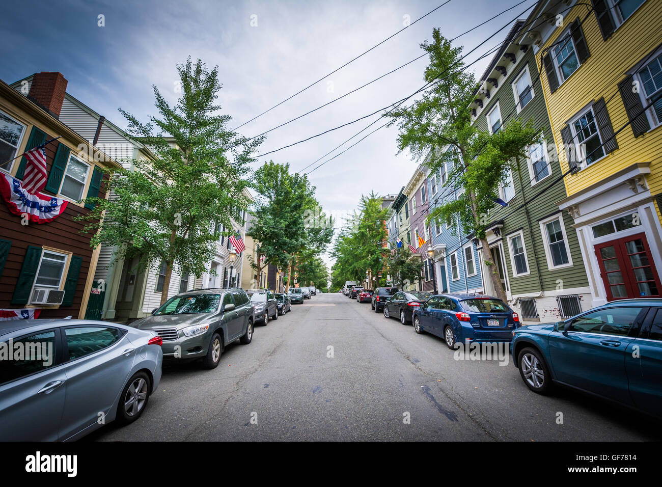 Lexington Street, in Bunker Hill, Charlestown, Boston, Massachusetts. Foto Stock