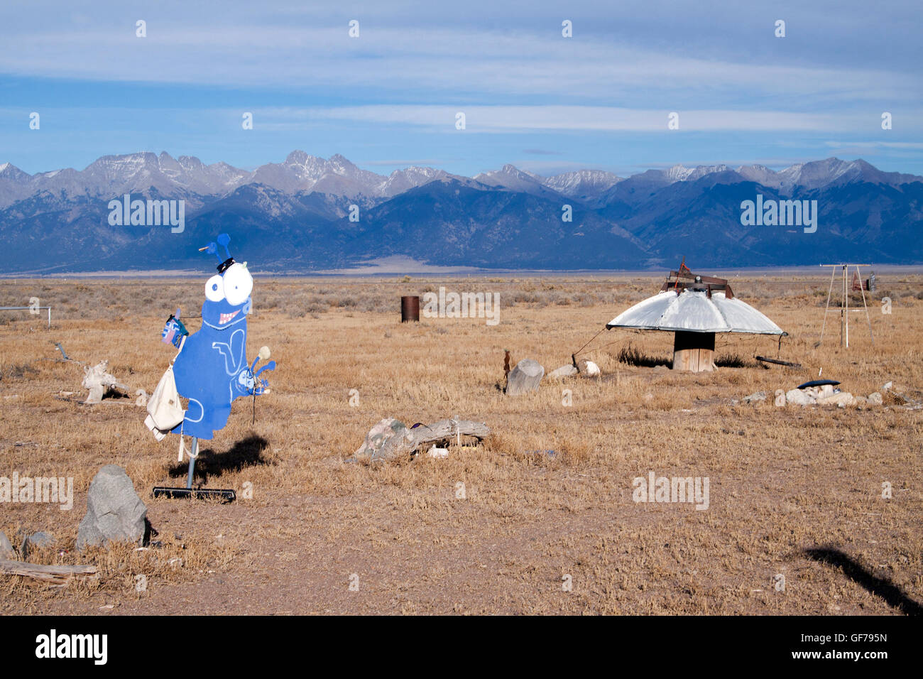 UFO torre di guardia in Hooper Colorado Foto Stock