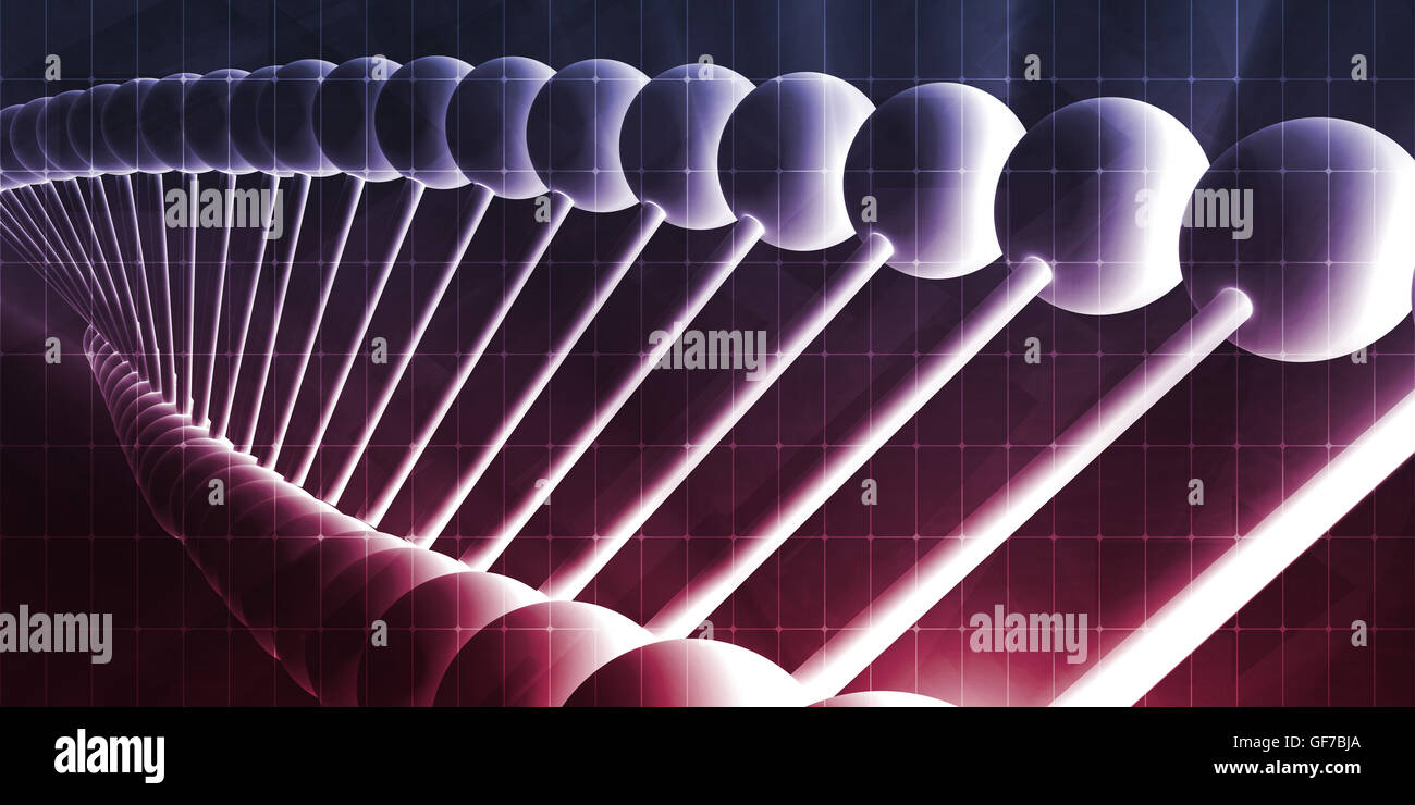 Il codice genetico di sequenza di DNA di arte di proteina Foto Stock