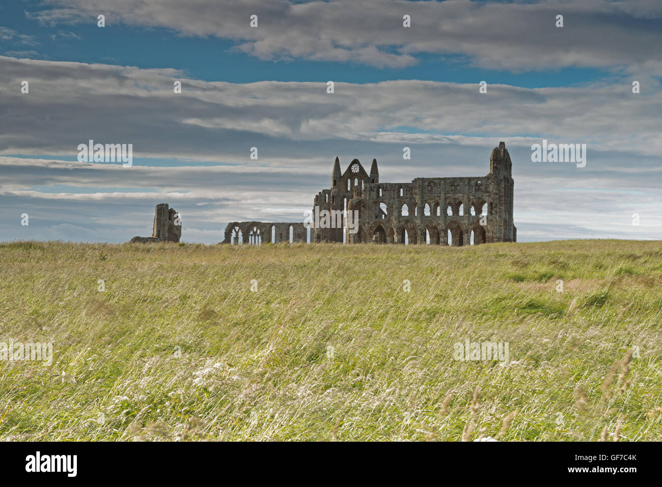 Whitby Abbey, Whitby, North Yorkshire, Inghilterra, Regno Unito, GB Foto Stock