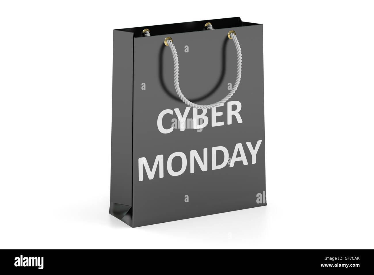 Shopping bag, Cyber lunedì concetto. 3D rendering isolati su sfondo bianco Foto Stock