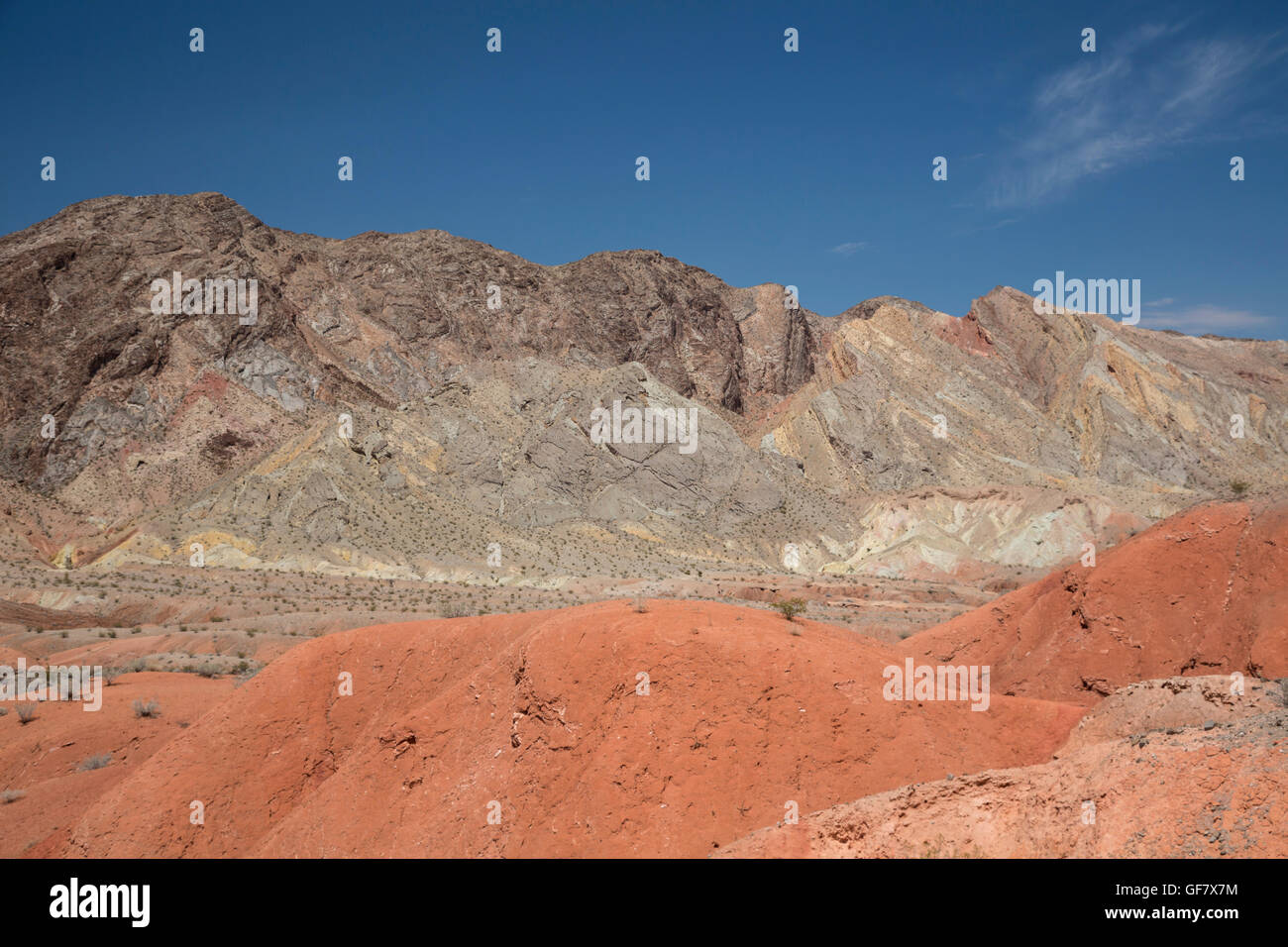 Las Vegas, Nevada - Colorful rocce vicino la Northshore strada in Lake Mead National Recreation Area. Foto Stock