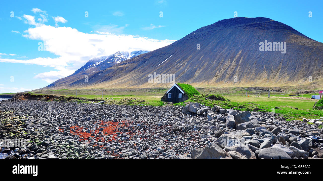 Casa eco design, Islanda Foto Stock