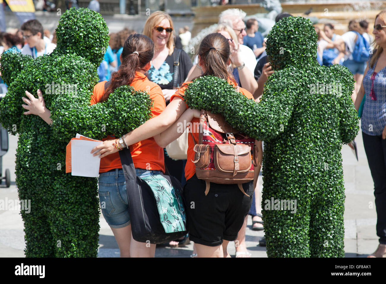 Musicista di strada Festival Trafalgar Square Londra Inghilterra Regno Unito Europa Foto Stock