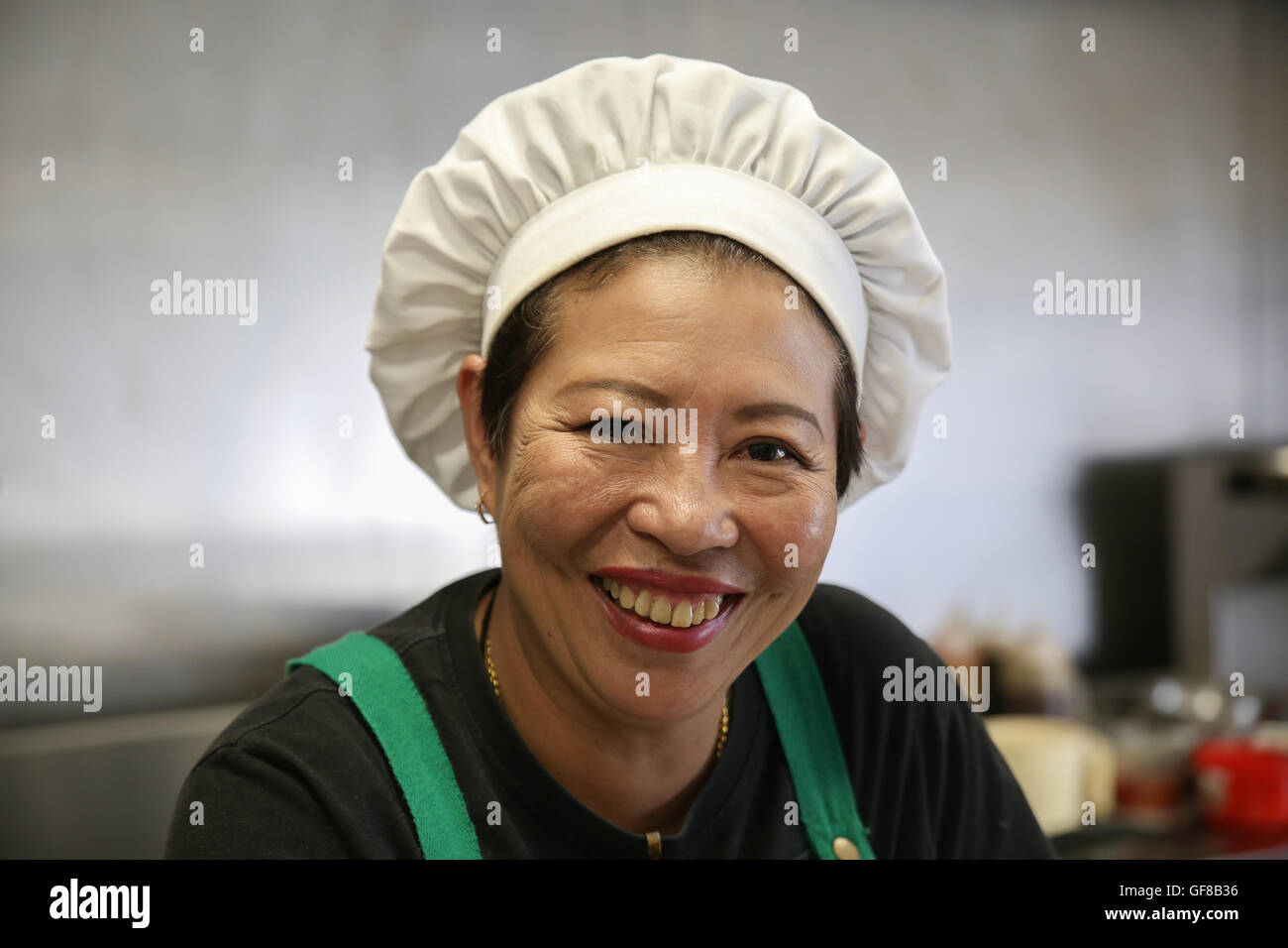 Donna asiatica chef ritratto Foto Stock