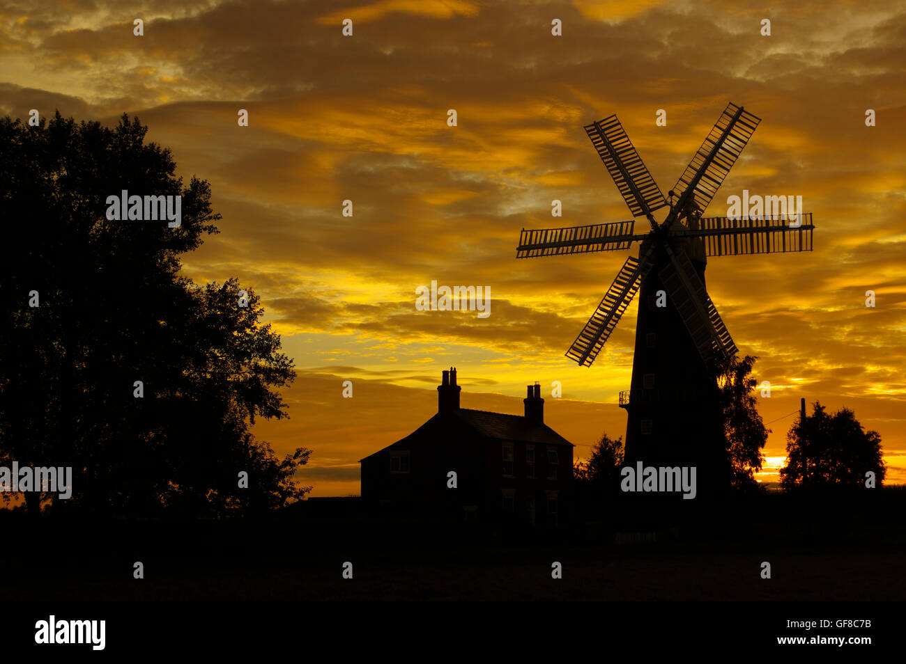 Alford cinque il mulino a vento di vela, Lincolnshire, Foto Stock