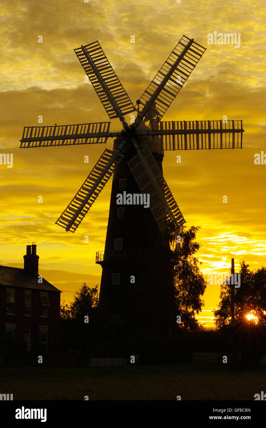 Alford cinque il mulino a vento di vela, Lincolnshire, Foto Stock