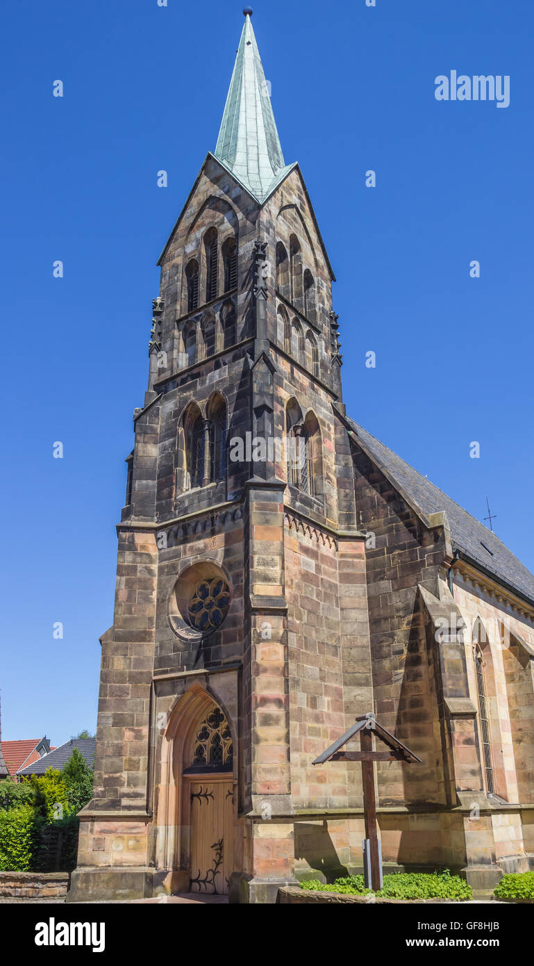 La Chiesa cattolica nel centro storico di Schuttorf, Germania Foto Stock